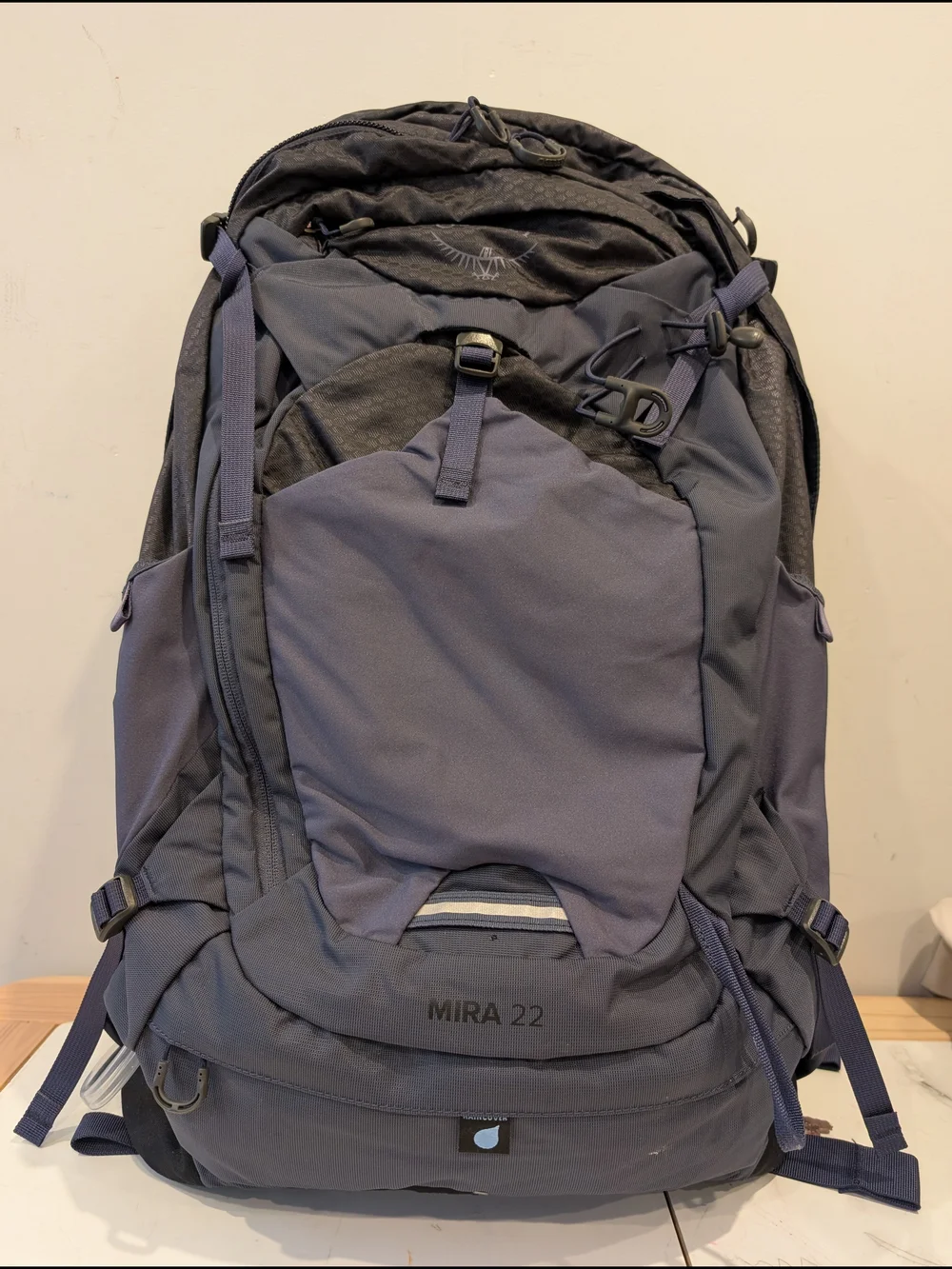 Osprey New Mira 22 2.5L Hydration Travel Blue GreyBackpack Hiking Gorpcore *Flaw